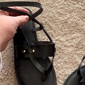 NWOT Black Gladiator American Eagle Sandals Size 8